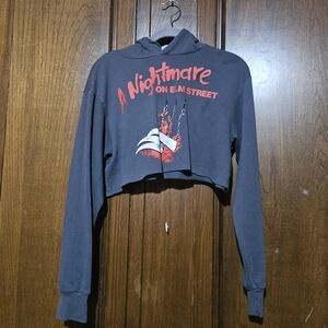 A Nighmare On Elm Strees Cropped Hoodie